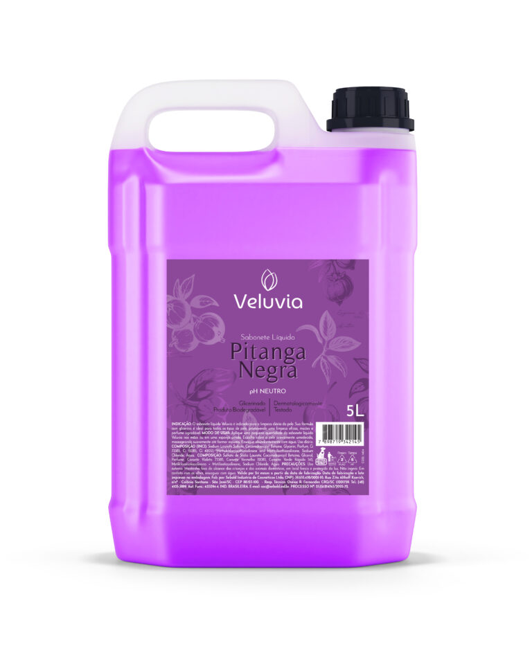 Sabonete líquido Veluvia Pitanga Negra — Profissional de 5 L.