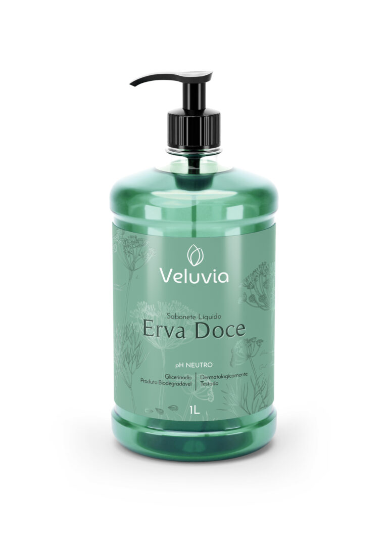 Sabonete líquido Veluvia Erva-doce — Pump de 1 L.