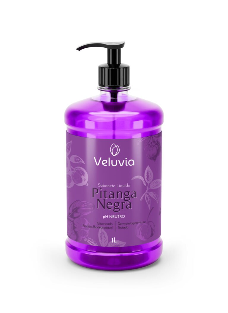 Sabonete líquido Veluvia Pitanga Negra — Pump de 1 L.
